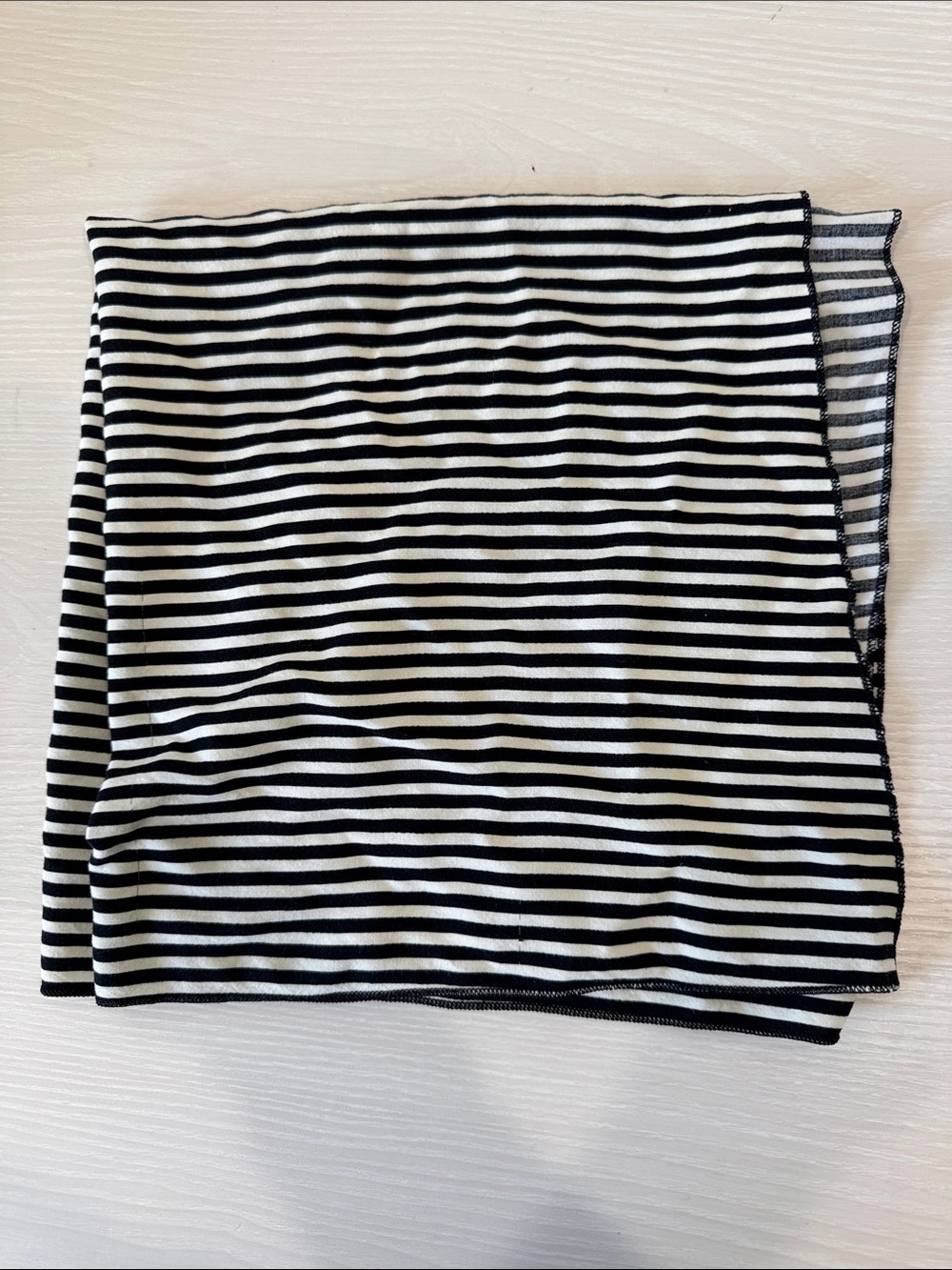 Boys + Arrows Black and White Striped Scarf